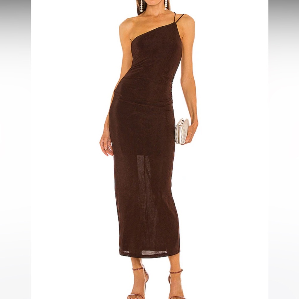 Significant Other - Elegant Brown midi dress